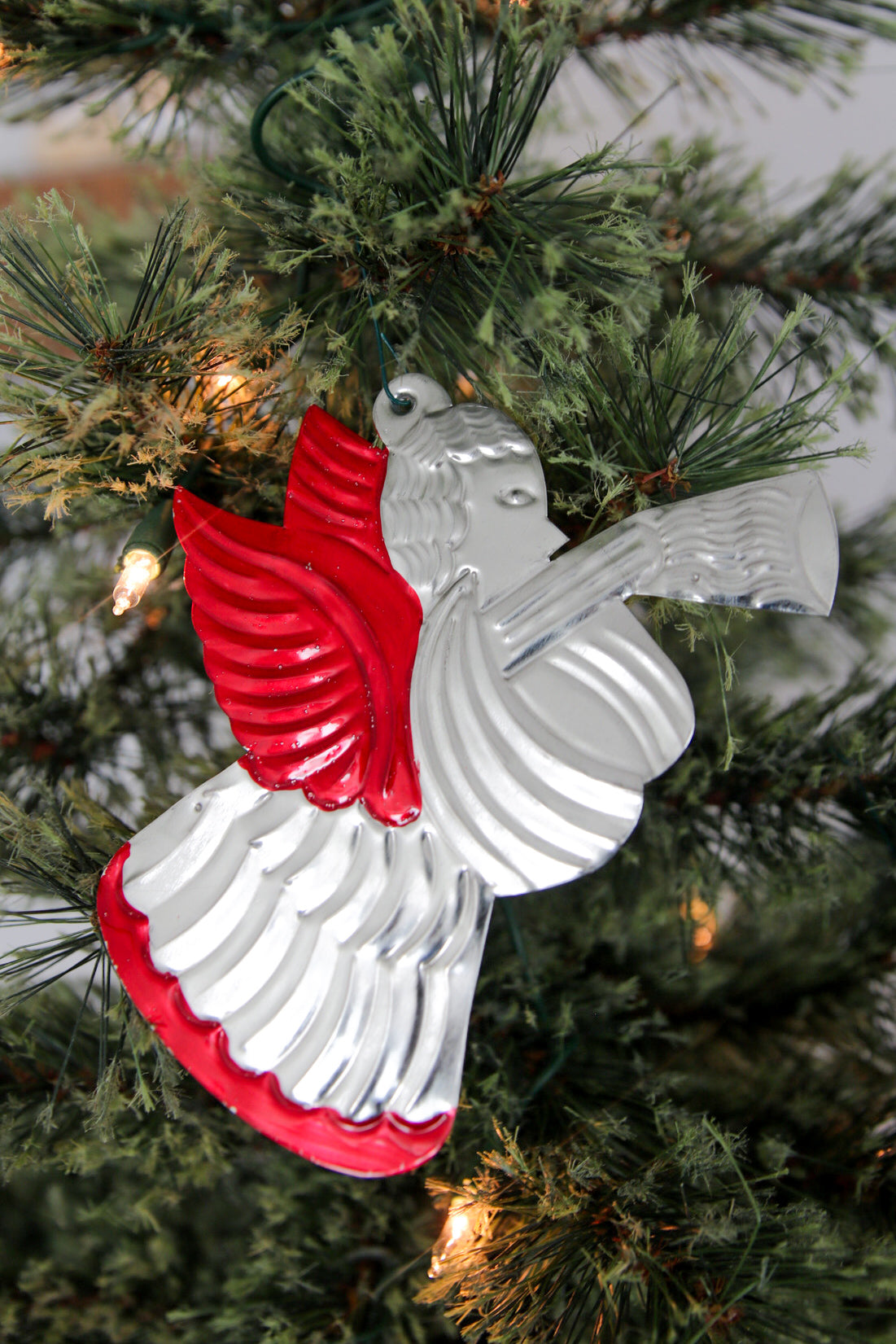 Tin Ornament - Trumpet Angel