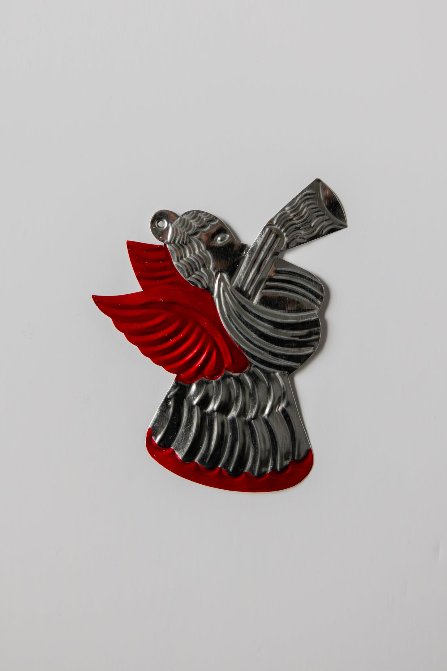 Tin Ornament - Trumpet Angel