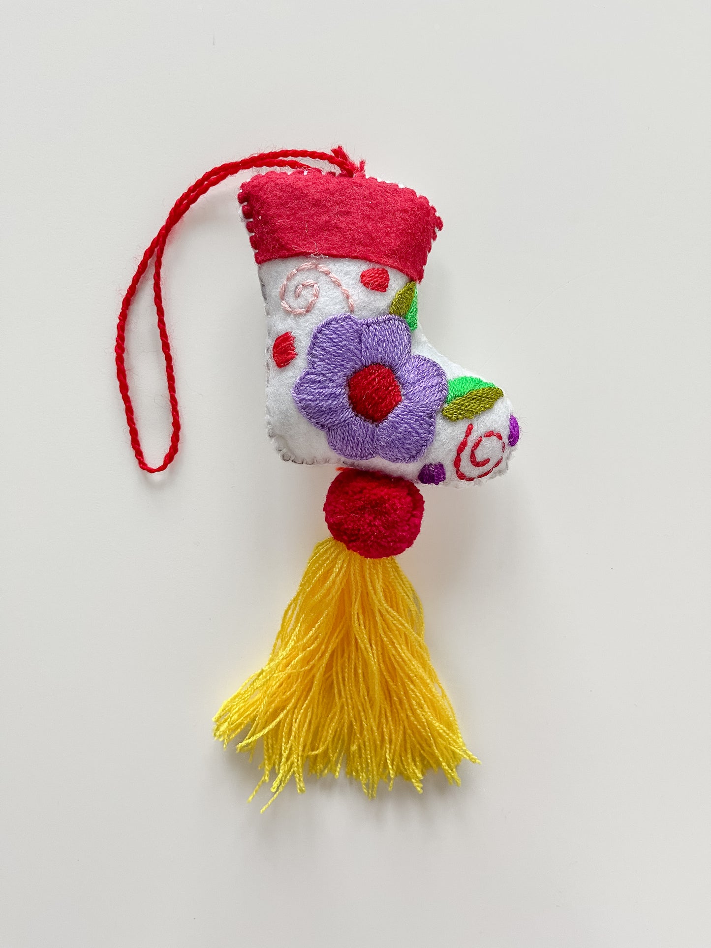 White Stocking Ornament