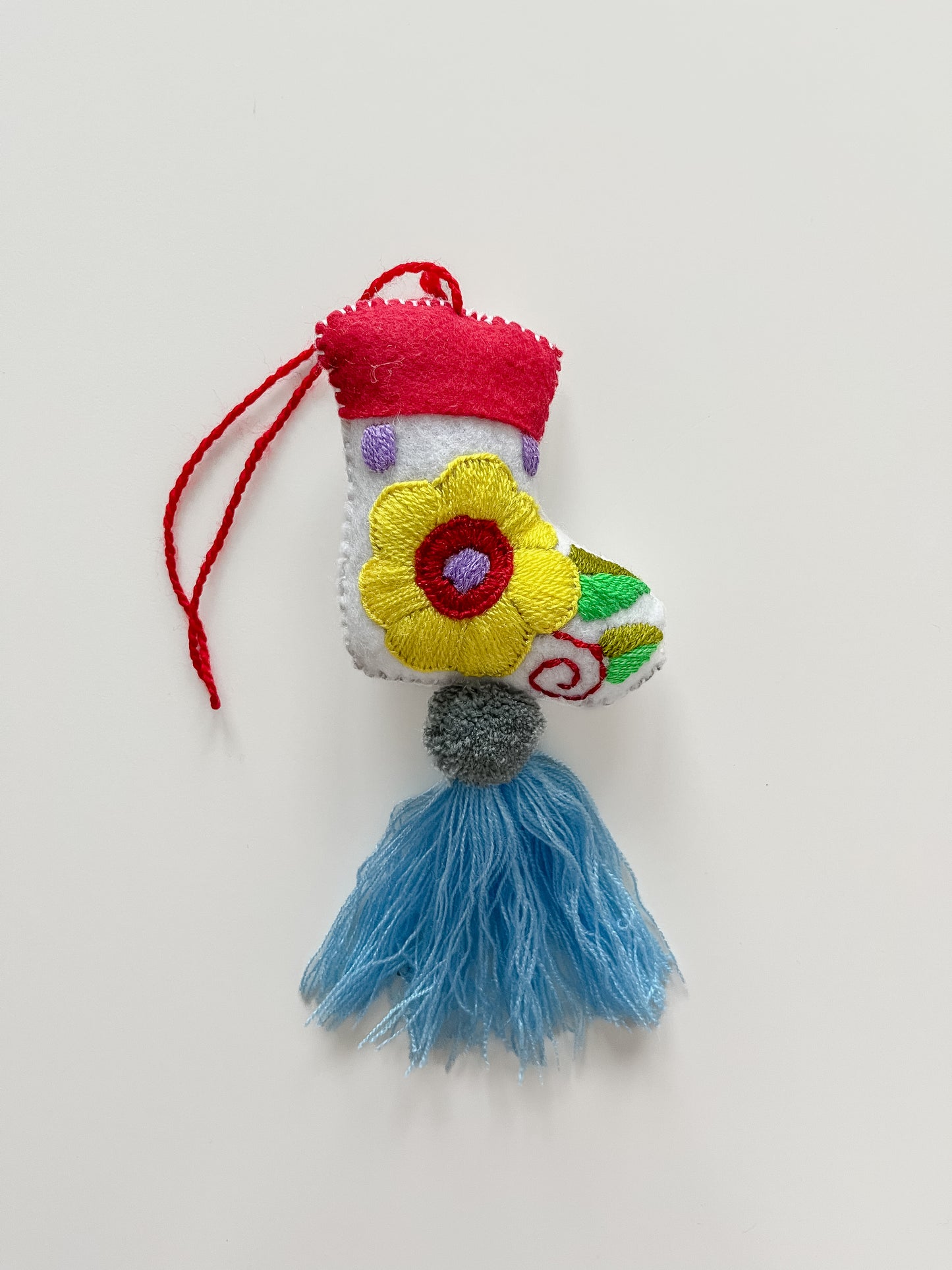 White Stocking Ornament