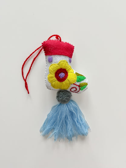 White Stocking Ornament