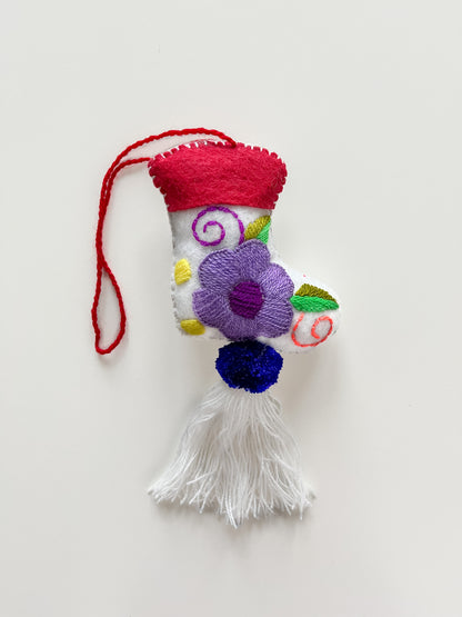 White Stocking Ornament