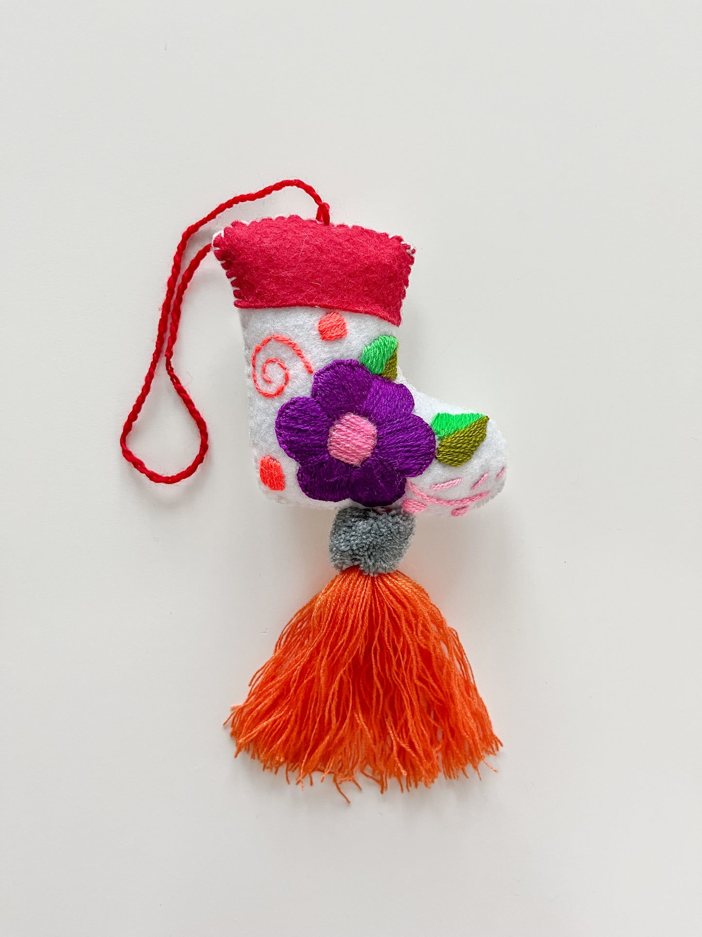 White Stocking Ornament