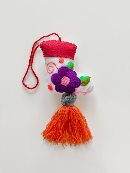 White Stocking Ornament