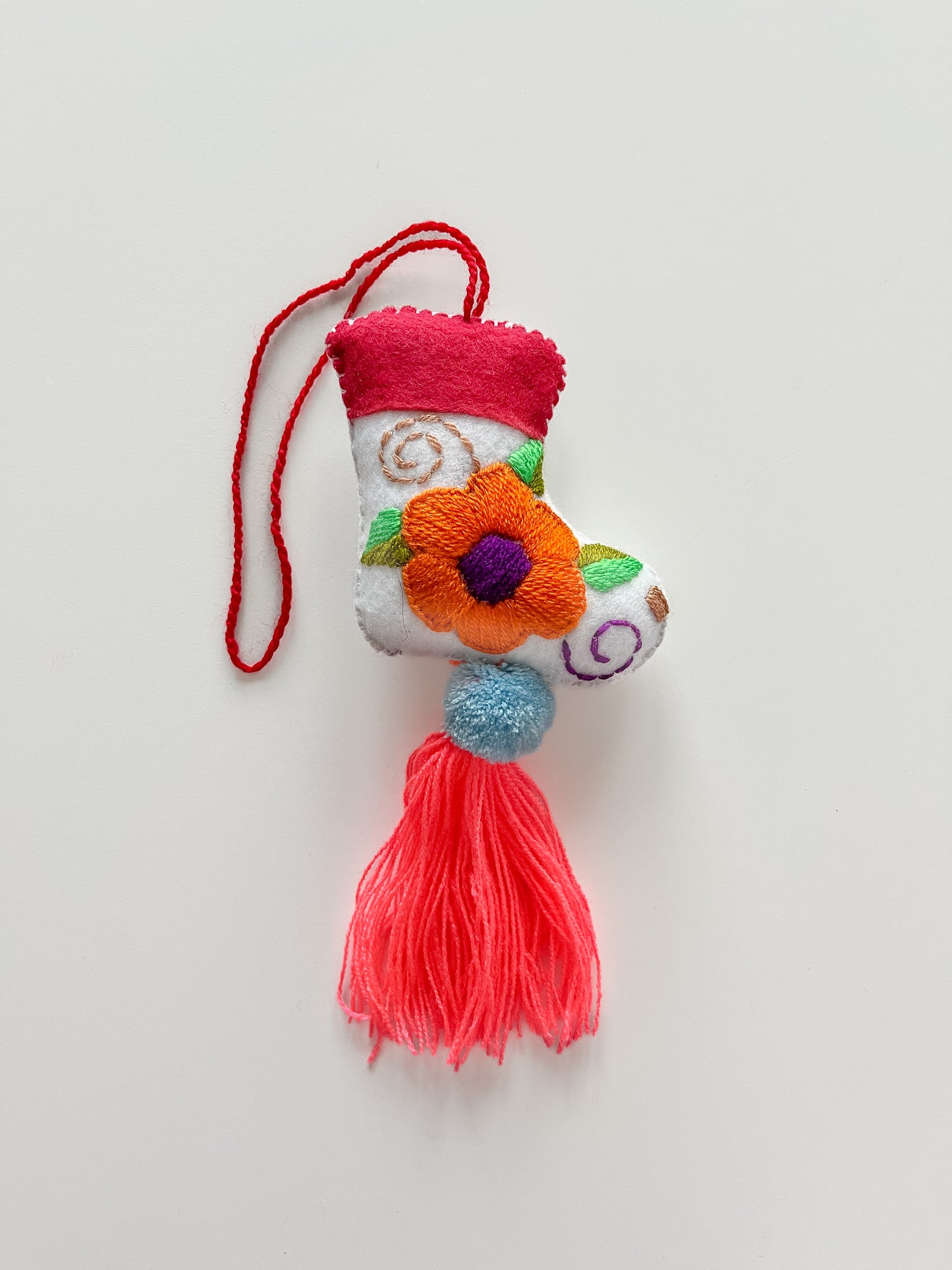 White Stocking Ornament