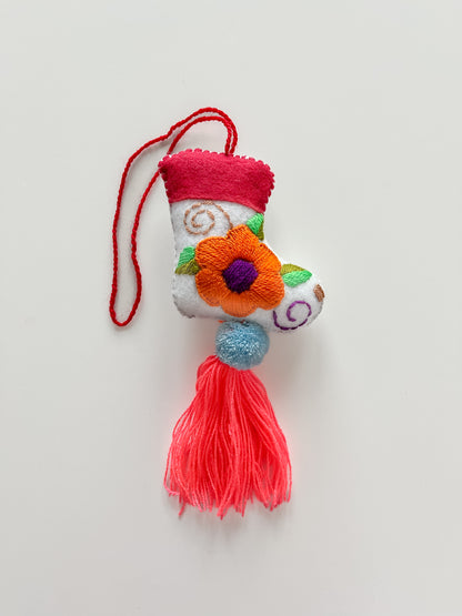 White Stocking Ornament